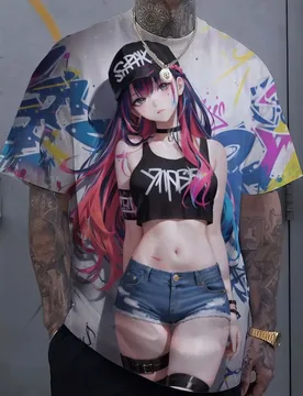 Men's T-shirt Cartoon Sexy Girl Graphic T Shirts Summer Fashion Casual Streetwear 3D Printing Hip Hop Unisex Top Tees - Aliexpress - FashionsVida
