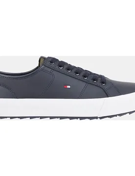 Zapatillas de hombre en piel con suela dentada - Tommy Hilfiger - FashionsVida