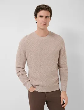 Jersey de hombre cuello redondo estructura - Roberto Verino - FashionsVida