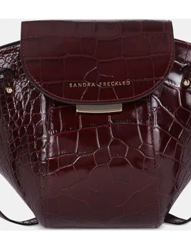 Bolso doble asa larga bandolera en piel grabada - Sandra Freckled - FashionsVida