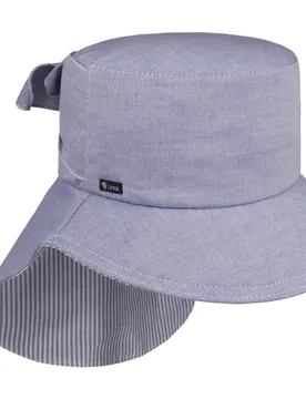 Marnby Cloth Hat with Neck Protection by - blue - Damen - Size: One Size - Lipodo - FashionsVida