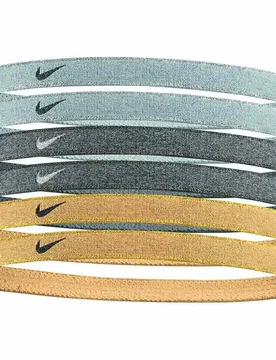 Accessories Fascia Per Capelli Swoosh Sport 6 Unità Grey / Black / Gold One Size - Nike - FashionsVida
