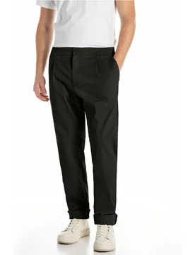Chino de hombre relaxed fit con bolsillos laterales y traseros - Replay - FashionsVida