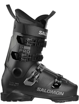 Chaussures De Ski Alpin S/pro Supra 100 Black / Dark Grey Metallic / Beluga 24.0-24.5 - Salomon - FashionsVida