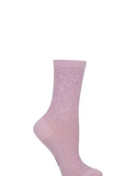Women's 1 Pair Creole Texture Animal Print Cotton Socks Shell Pink 7-8 Women's - Pink - Size: Small - Falke - FashionsVida