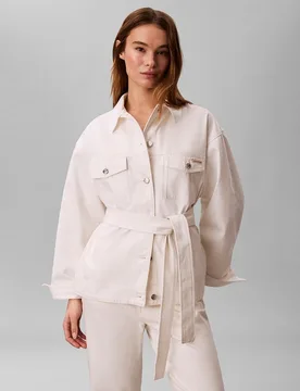 Chaqueta vaquera de mujer con cinturón - Calvin Klein - FashionsVida