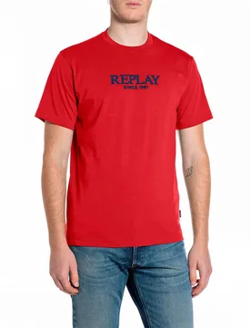 T-shirt à Manches Courtes M3341 .000.2660 Red 3XL - Replay - FashionsVida