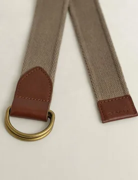 Cinturón de hombre de tela lavada con cierre doble - Gant - FashionsVida