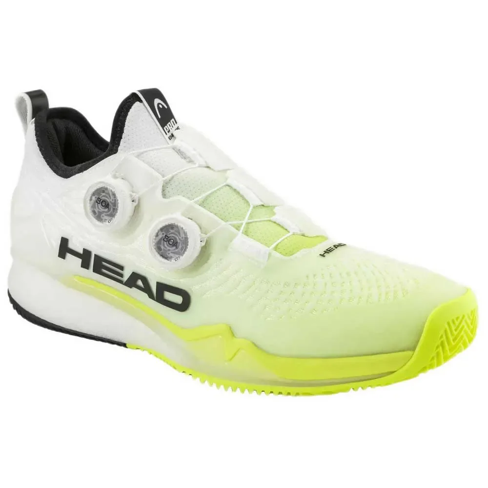 Endure Pro Boa Clay Shoes White / Yellow UK 8 - Head Racket - FashionsVida