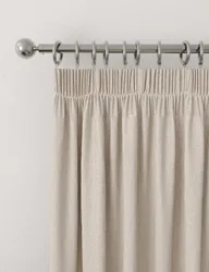 Brushed Pencil Pleat Blackout Thermal Curtains Champagne