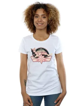 Women's Captain Chillin Goose Cotton T-Shirt in White Size: XL - White - Size: XL - Marvel - FashionsVida
