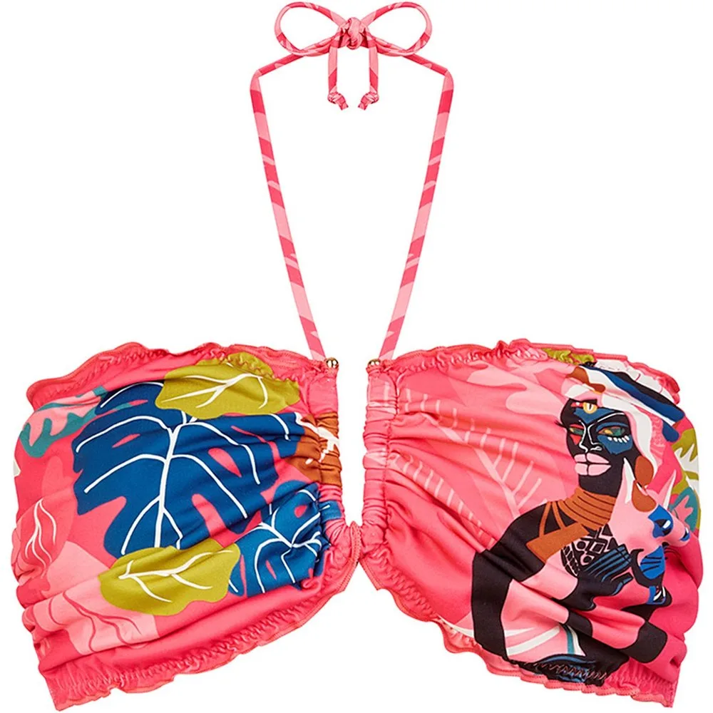 Top de bikini de la colección pasarela de capacidad con estampado congo - Dolores Cortés - FashionsVida