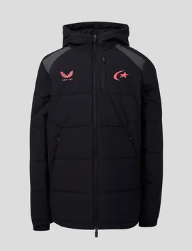 Saracens Junior 2026/27 Training Padded Jacket - Black BLACK/GREY JL Unisex - Castore - FashionsVida