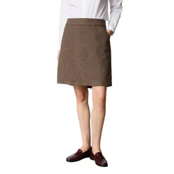 Noma Skirt Dark Brown Check S Women