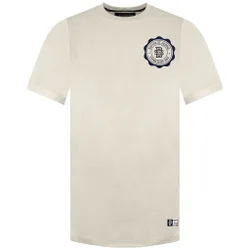 Stamp Mens Cream T-Shirt Cotton - Size X-Large