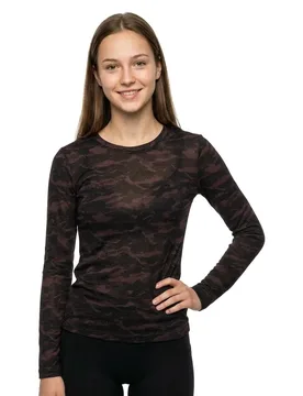 T-shirt à Manches Longues Fine Lace Aop Slim Fit R T Dk Port Red Lace Wave 2XS - G-Star - FashionsVida