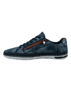 Sneakers blu traforate con zip 321ASG0550004100 42 - Bugatti - FashionsVida