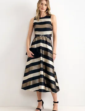Women's Delicia Belted Waist Dress in Black Size: 18 - Black - Size: 18 - Phase Eight - FashionsVida