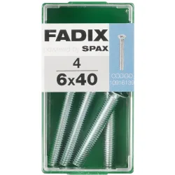 Tornillo Métrica Cabeza Plana M6 x 40 mm - Caja 4 Uds
