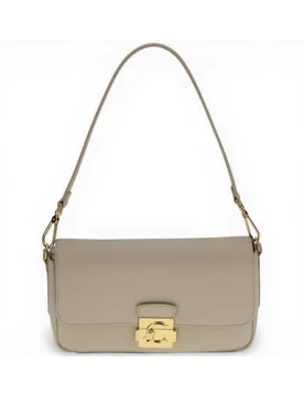 Borsa a mano C-Me Lock Bag Donna Sandshell in Pelle Granata - Coccinelle - FashionsVida