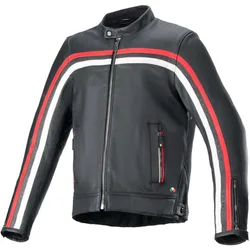 Giubbotto Moto DYNO Nero Ruby Rosso Ecru taglia S