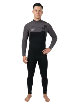 Combinaison En Néoprène à Manches Longues Avec Fermeture éclair Sur La Poitrine One Free-flex 4/3 Mm Balck / Grey M - Ocean & Earth - FashionsVida