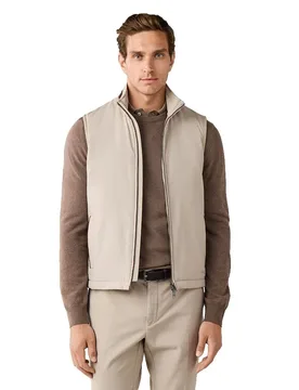 Gilet Hm4000241 Natural Beige L - Hackett - FashionsVida