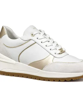 Baskets Desya White / Light Gold EU 40 - Geox - FashionsVida
