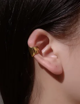 Wide Metallic Glossy Surface Simple Geometry Punk Retro Golden Silver Plated Copper Ear Cuff Clip Earrings for Women & Men - Aliexpress - FashionsVida