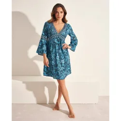 Vestido corto tipo blusón