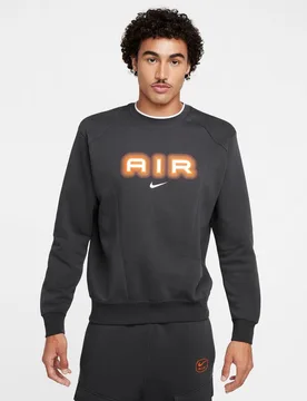 Mens Nsw Sw Air Crew Fleece Bb In Anthracite/ - Grey - Size Medium - Nike - FashionsVida