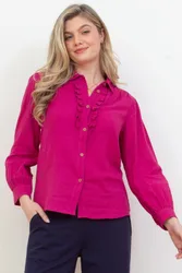 Godmanstone Womens 100% Cotton Muslin Blouse - - Size: 10