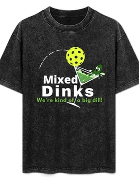 Mixed Dinks Pickleball Martini T-Shirt Casual Fashion Short Sleeve Cotton T-Shirt - Aliexpress - FashionsVida