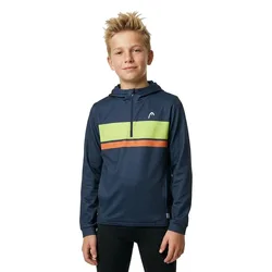 Topspin Hoodie Navy / Lightlime 164 cm