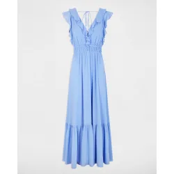 Vestido largo con escote pico