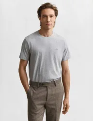 Pure Cotton Logo T-Shirt Grey Marl male