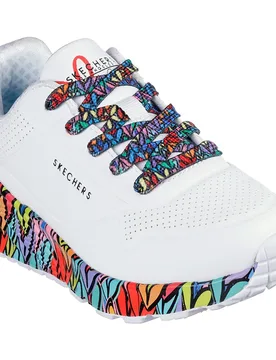 Sneaker Uno Lite Subtle Love White Synthetic / Multi Trim EU 32 - Skechers - FashionsVida