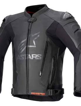 Giubbotto Moto in Pelle GP PLUS V4 Nero Nero taglia 56 - Alpinestars - FashionsVida