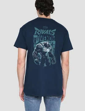 Unisex Rivals Vanguard Symbiote Venom Trend (Back Print) T-Shirt, Navy Size: Medium - Navy - Size: M - Marvel - FashionsVida