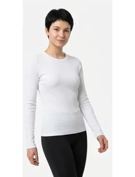 Maglietta A Maniche Lunghe Dianna Bright White 2XL - Selected - FashionsVida