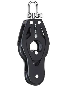 Single Fiddle Swivel Pulley 57 Mm Black One Size unisex - Tersma - FashionsVida