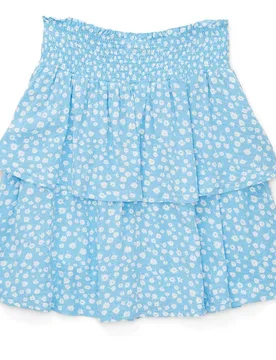 Gonna Printed Smocked Blue Flower Print 140 cm - Tom tailor - FashionsVida