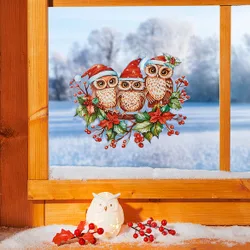 Eldo Fensterbild "Weihnachts-Eulen"