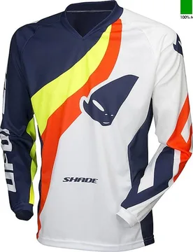 Maglia Moto Cross Enduro SHADE Bianco Giallo Neon taglia 2XL - UFO - FashionsVida