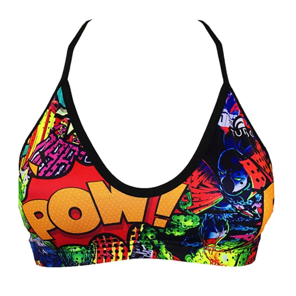 Top Mare Super Comic Bikini Top Orange S Women - TURBO - FashionsVida