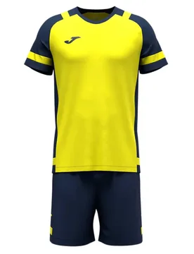 Ensemble à Manches Courtes Lider Fluor Yellow / Dark Navy 2XL - Joma - FashionsVida