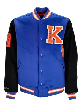 Giubbotto College Uomo Nba Team Legacy Varsity Jacket Neykni Royal/black - Mitchell & Ness - FashionsVida