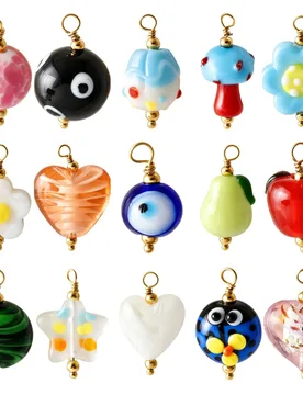 Pcs Cute Handmade Lampwork Glass Pendant Fruit Evil Eye Flower Heart Charm DIY Jewelry Findings For Earrings Bracelets Necklace - Aliexpress - FashionsVida