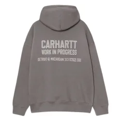 Felpa hooded distance - graphite stone dyed