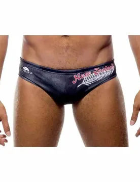 New Zealand Feather Swimming Brief Black S Men - TURBO - FashionsVida